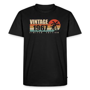 1967 Anniversary year original vintage 1967 - Men's Premium Organic T-Shirt - black - Front - Nico (187cm)