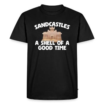 Kids Sandcastle Kit Gear Sandcastle Set Toys - Men's Premium Organic T-Shirt - black - Front - Nico (187cm)
