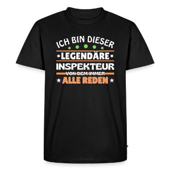 Je suis cet inspecteur légendaire - T-shirt Premium bio Homme - noir - Devant - Nico (187cm)