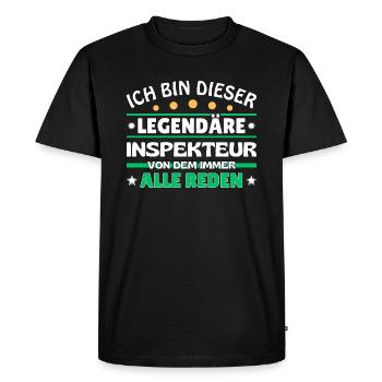 Je suis cet inspecteur légendaire - T-shirt Premium bio Homme - noir - Devant - Nico (187cm)