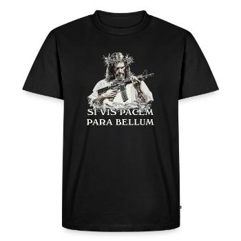 Jesus AR15 Si Vis Pacem Para Bellum - T-shirt Premium bio Homme - noir - Devant - Nico (187cm)
