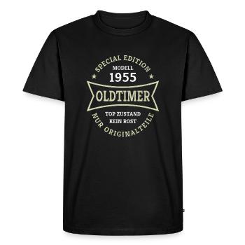 70th Birthday Year 1955 Vintage Car 70 Years - Men's Premium Organic T-Shirt - black - Front - Nico (187cm)