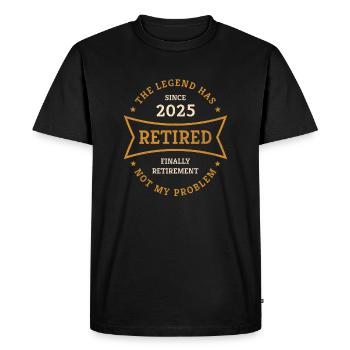 Retraite 2025 La légende est un cadeau à la retraite - T-shirt Premium bio Homme - noir - Devant - Nico (187cm)