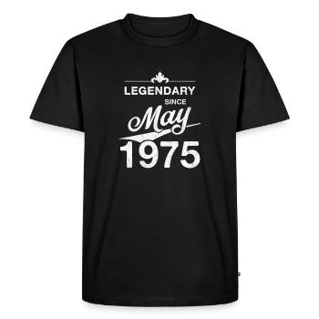 50th Birthday Legendary since May 1975 Volume 75 - Men's Premium Organic T-Shirt - black - Front - Nico (187cm)