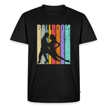 Ballroom Vintage Standard Dance Dancing Gift - Men's Premium Organic T-Shirt - black - Front - Nico (187cm)