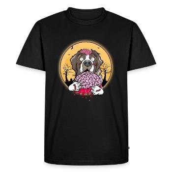 Chien de montagne suisse bernois chien zombie halloween - T-shirt Premium bio Homme - noir - Devant - Nico (187cm)