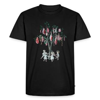 L'arbre à viande - Art pour les droits des animaux - T-shirt Premium bio Homme - noir - Devant - Nico (187cm)