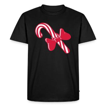 bonbons cadeau de noël canne à sucre délicieux - T-shirt Premium bio Homme - noir - Devant - Nico (187cm)