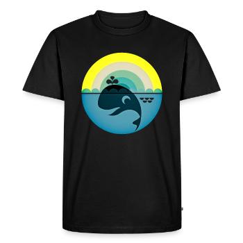 Whale - Men's Premium Organic T-Shirt - black - Front - Nico (187cm)