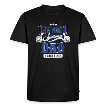 This is what an awesome Dad looks like - Vatertag - Men's Premium Organic T-Shirt - black - Front - Nico (187cm)