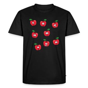 Apples - Men's Premium Organic T-Shirt - black - Front - Nico (187cm)