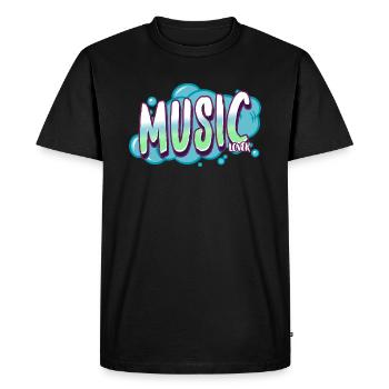 Music lover bunt grün Graffiti Farbe Lack Spray - Männer Premium Bio T-Shirt - Schwarz - Vorne - Nico (187cm)