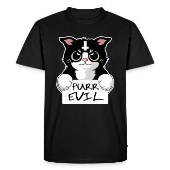 Ronronnement du mal - T-shirt Premium bio Homme - noir - Devant - Nico (187cm)