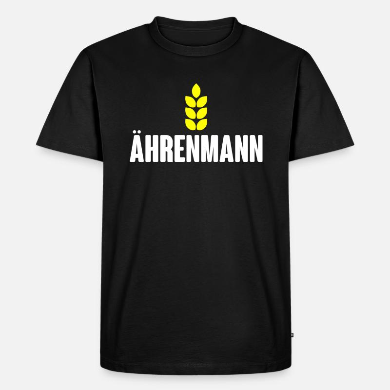 Ährenmann Hell - Männer Premium Bio T-Shirt - Schwarz