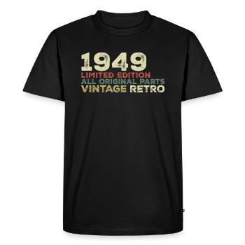 1949 né cadeau d’anniversaire vintage 1949 Retro - T-shirt Premium bio Homme - noir - Devant - Nico (187cm)