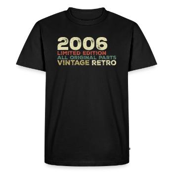 2006 né cadeau d’anniversaire vintage 2006 Retro - T-shirt Premium bio Homme - noir - Devant - Nico (187cm)