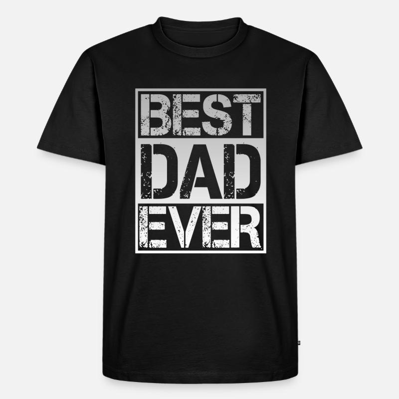 Bester Papa - Männer Premium Bio T-Shirt - Schwarz