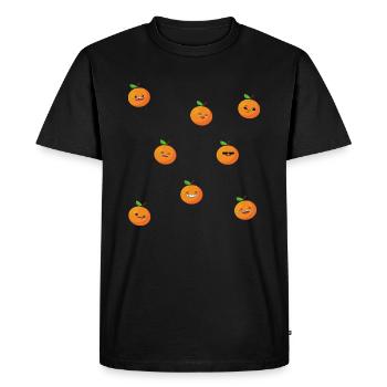 Orange - T-shirt Premium bio Homme - noir - Devant - Nico (187cm)