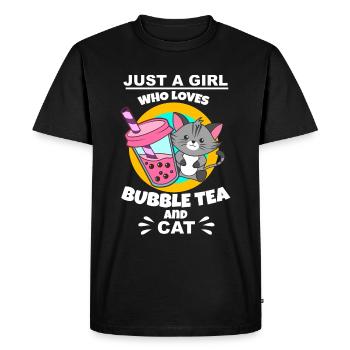 Bubble Tea Bubble Tea Girl Gift - Men's Premium Organic T-Shirt - black - Front - Nico (187cm)
