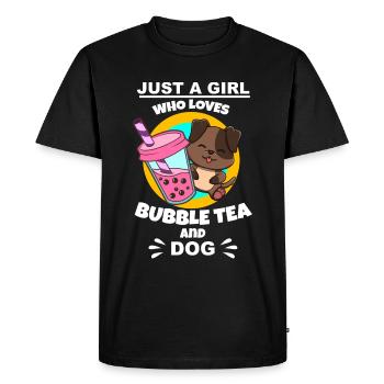 Bubble Tea Bubble Tea Girl Gift - Men's Premium Organic T-Shirt - black - Front - Nico (187cm)