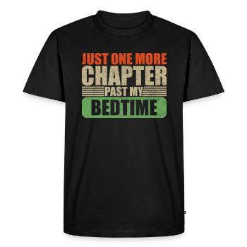 L’heure du coucher Un autre chapitre Amoureux du livre - T-shirt Premium bio Homme - noir - Devant - Nico (187cm)