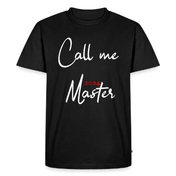 Master 2024 Master's Degree Graduation Graduate - Men's Premium Organic T-Shirt - black - Front - Nico (187cm)