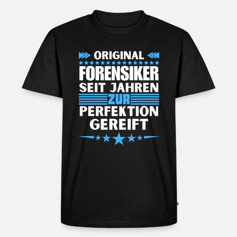 Zur Perfektion gereifter Forensiker - Männer Premium Bio T-Shirt - Schwarz