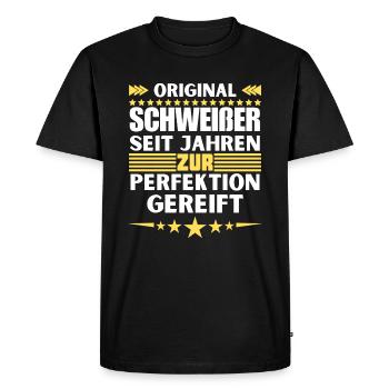 Soudeur mûri à la perfection - T-shirt Premium bio Homme - noir - Devant - Nico (187cm)