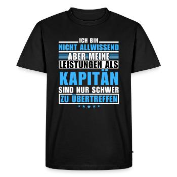 Des performances inégalées en tant que capitaine - T-shirt Premium bio Homme - noir - Devant - Nico (187cm)