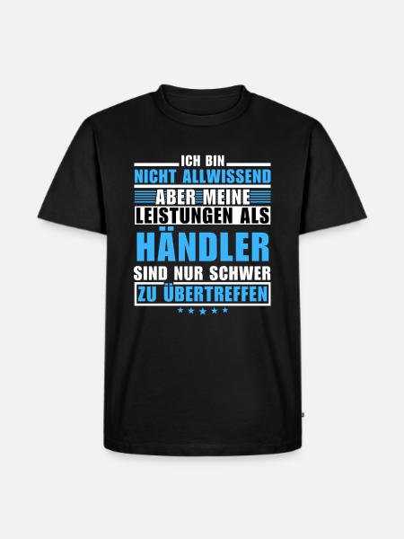 Unübertroffene Leistung als Händler - Männer Premium Bio T-Shirt - Schwarz