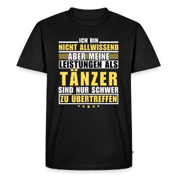 Des performances inégalées en tant que danseuse - T-shirt Premium bio Homme - noir - Devant - Nico (187cm)
