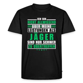 Des performances inégalées en tant que chasseur - T-shirt Premium bio Homme - noir - Devant - Nico (187cm)