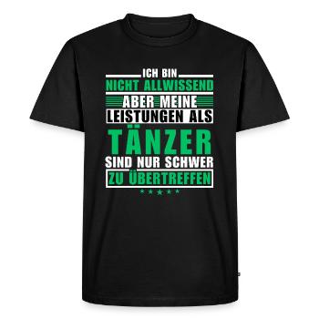 Des performances inégalées en tant que danseuse - T-shirt Premium bio Homme - noir - Devant - Nico (187cm)