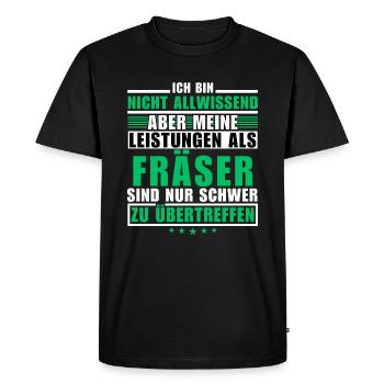 Unsurpassed performance as a cutter - Men's Premium Organic T-Shirt - black - Front - Nico (187cm)