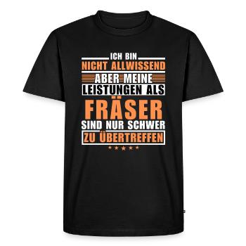 Unsurpassed performance as a cutter - Men's Premium Organic T-Shirt - black - Front - Nico (187cm)