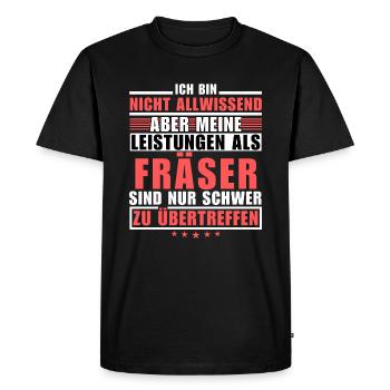 Des performances inégalées en tant que cutter - T-shirt Premium bio Homme - noir - Devant - Nico (187cm)