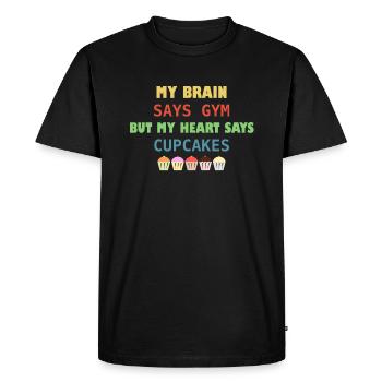 Cupcakes muffins délicieux bonbons manger - T-shirt Premium bio Homme - noir - Devant - Nico (187cm)