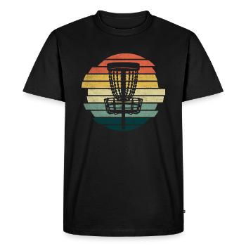 Lecteur de disc golf Rétro Disc Golf Disc Golf Player - T-shirt Premium bio Homme - noir - Devant - Nico (187cm)
