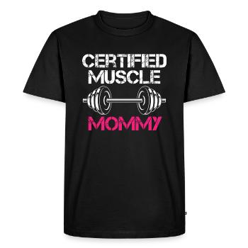 certifié Muscle Mommy Pump Cover - T-shirt Premium bio Homme - noir - Devant - Nico (187cm)