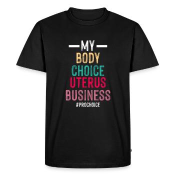 My Body Choice Utérus Store - T-shirt Premium bio Homme - noir - Devant - Nico (187cm)