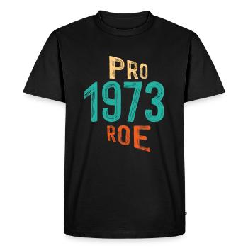 Pro 1973 Roe - Men's Premium Organic T-Shirt - black - Front - Nico (187cm)