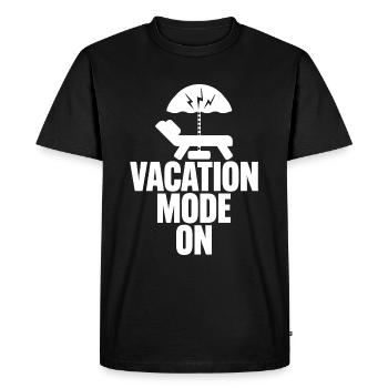 Holiday mode on - Funny saying for holidaymakers - Men's Premium Organic T-Shirt - black - Front - Nico (187cm)