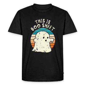C’est Boo Sheet - T-shirt Premium bio Homme - noir - Devant - Nico (187cm)