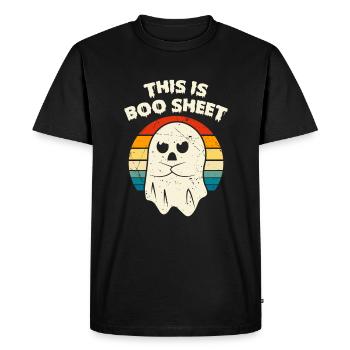 C’est Boo Sheet - T-shirt Premium bio Homme - noir - Devant - Nico (187cm)