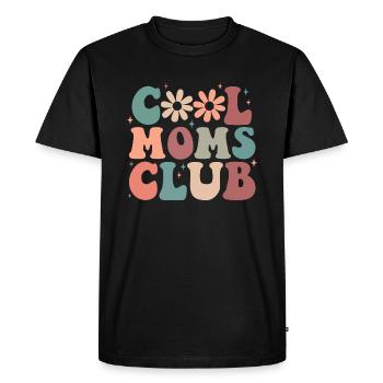 Cool Moms Club Drôle Rétro Groovy Maman Maman - T-shirt Premium bio Homme - noir - Devant - Nico (187cm)