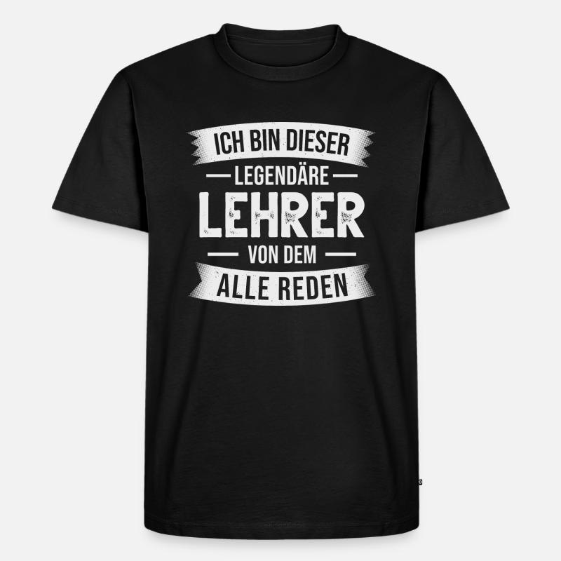 Lehrer Klassenlehrer Abschiedsgeschenk - Männer Premium Bio T-Shirt - Schwarz