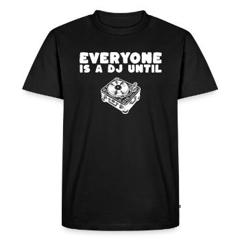 Drôle DJ platine vinyle Humour Accessoires Cadeau - T-shirt Premium bio Homme - noir - Devant - Nico (187cm)