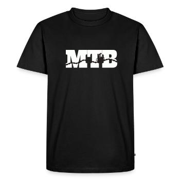 VTT, VTT, vélo, vélo - T-shirt Premium bio Homme - noir - Devant - Nico (187cm)