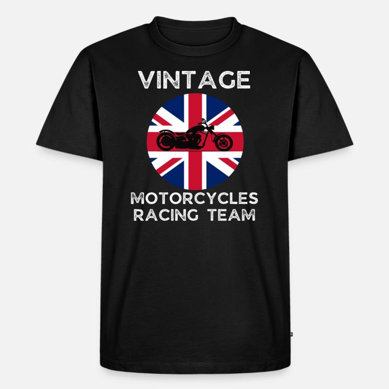 Britische Motorradrennen - Männer Premium Bio T-Shirt - Schwarz