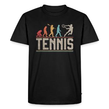 Tennis Player Evolution of Man Vintage Tennis Love - Men's Premium Organic T-Shirt - black - Front - Nico (187cm)